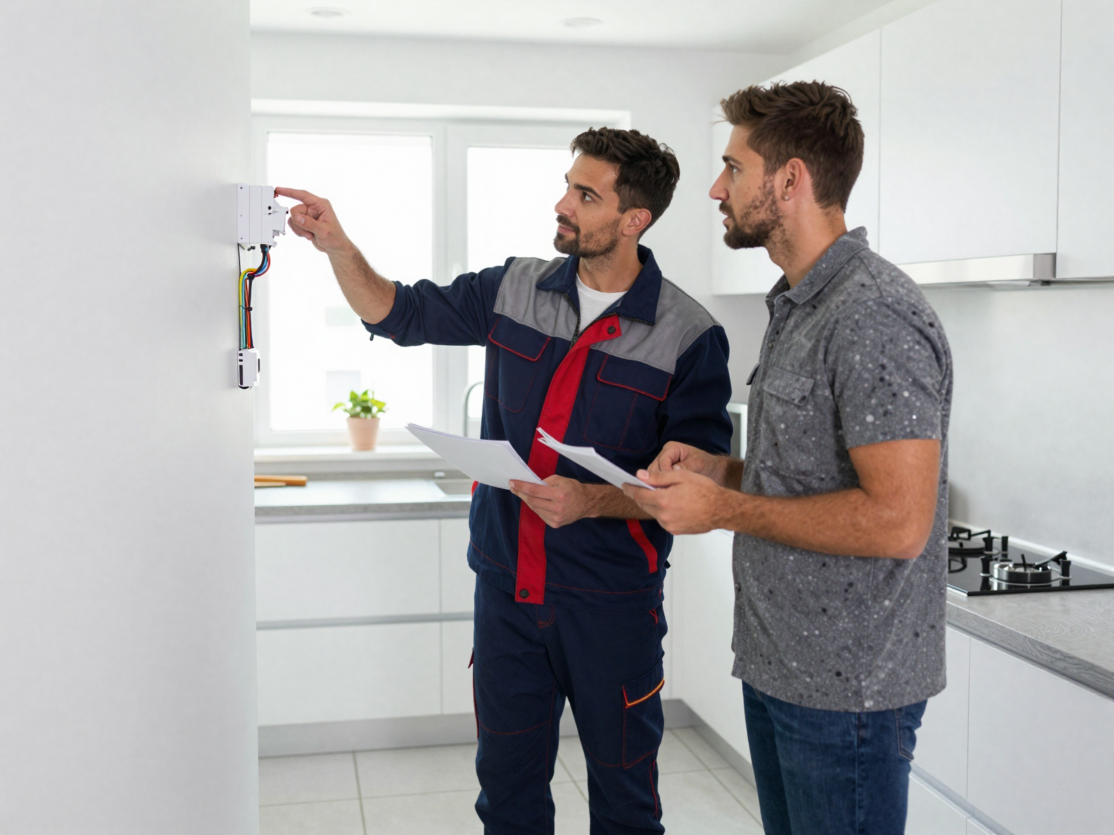 Professional electrician providing reliable home electrical services